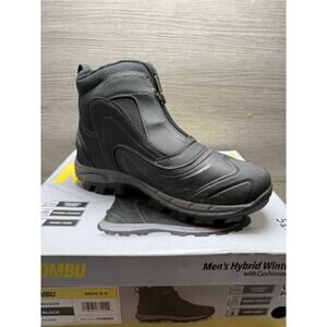 Khombu “Mason” Men’s Hybrid Winter Boot - Front Zip / Waterproof [Black] Size 8